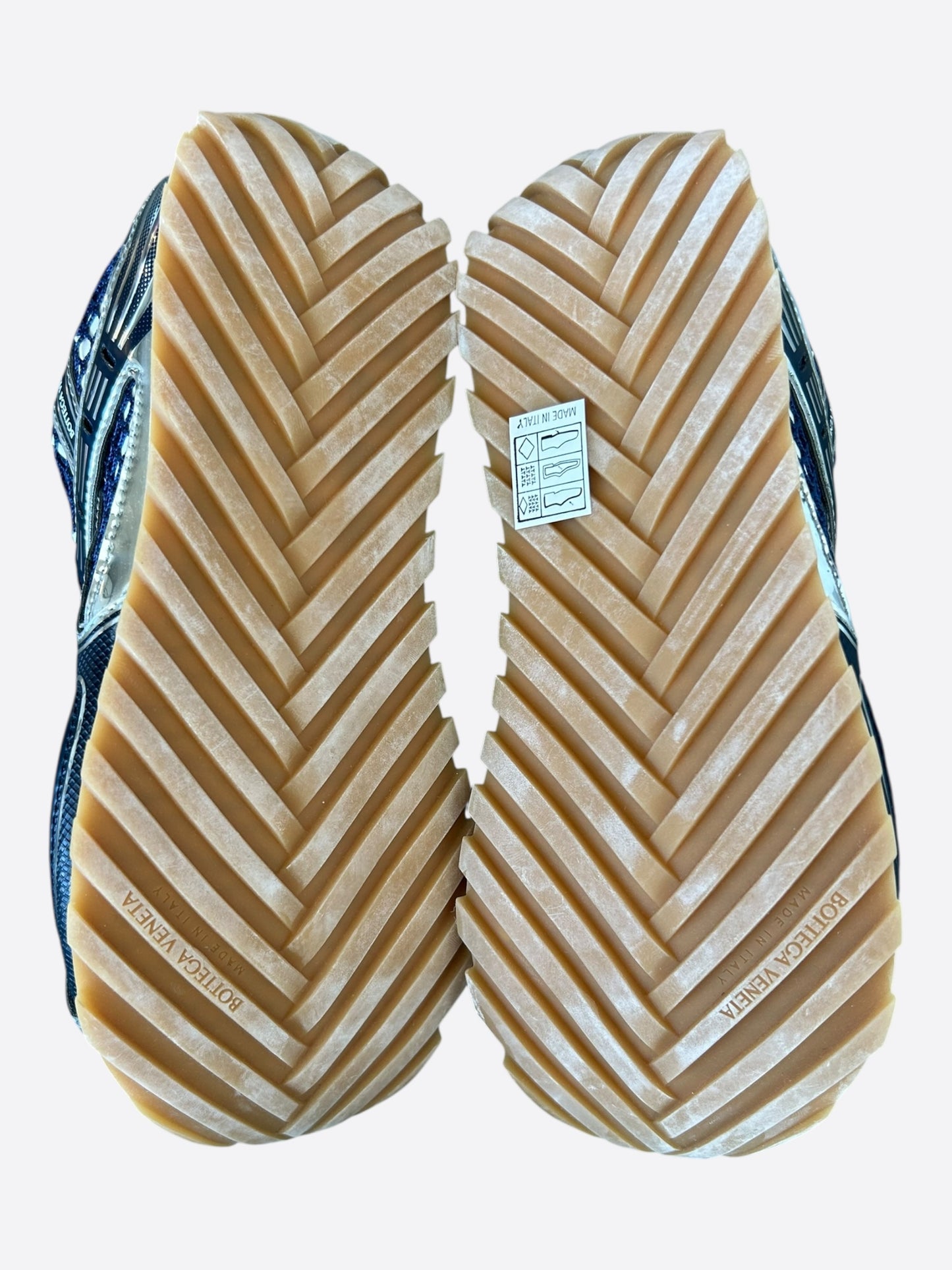 Bottega Veneta Dark Blue & Silver Orbit Sneakers