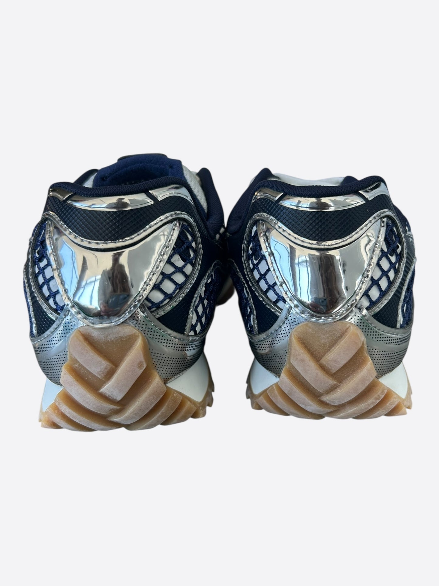 Bottega Veneta Dark Blue & Silver Orbit Sneakers