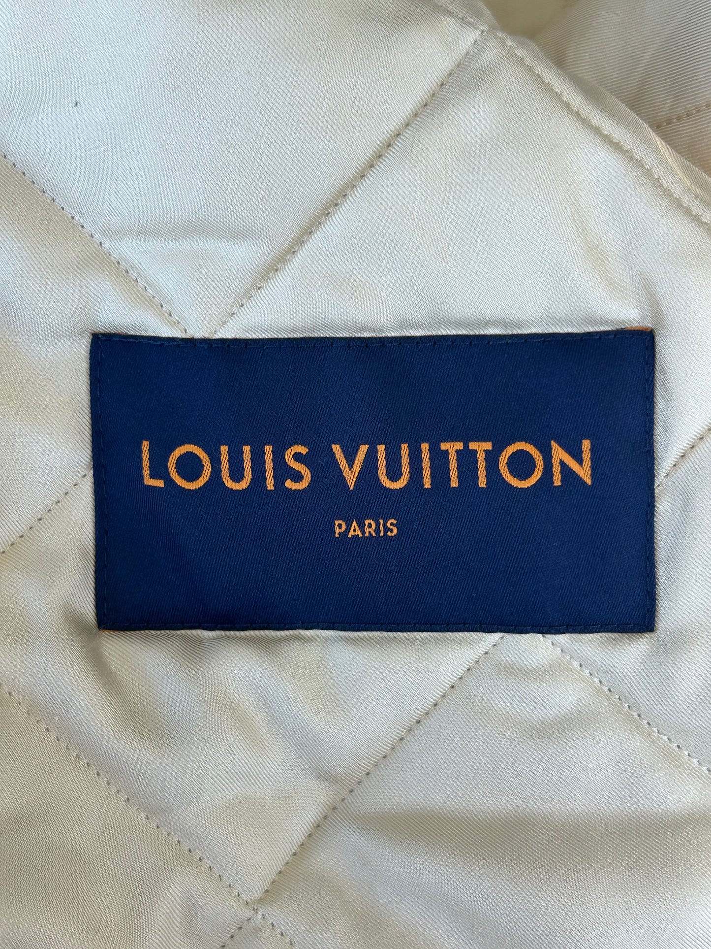 Louis Vuitton Blue Monogram Distressed Floral Workwear Jacket