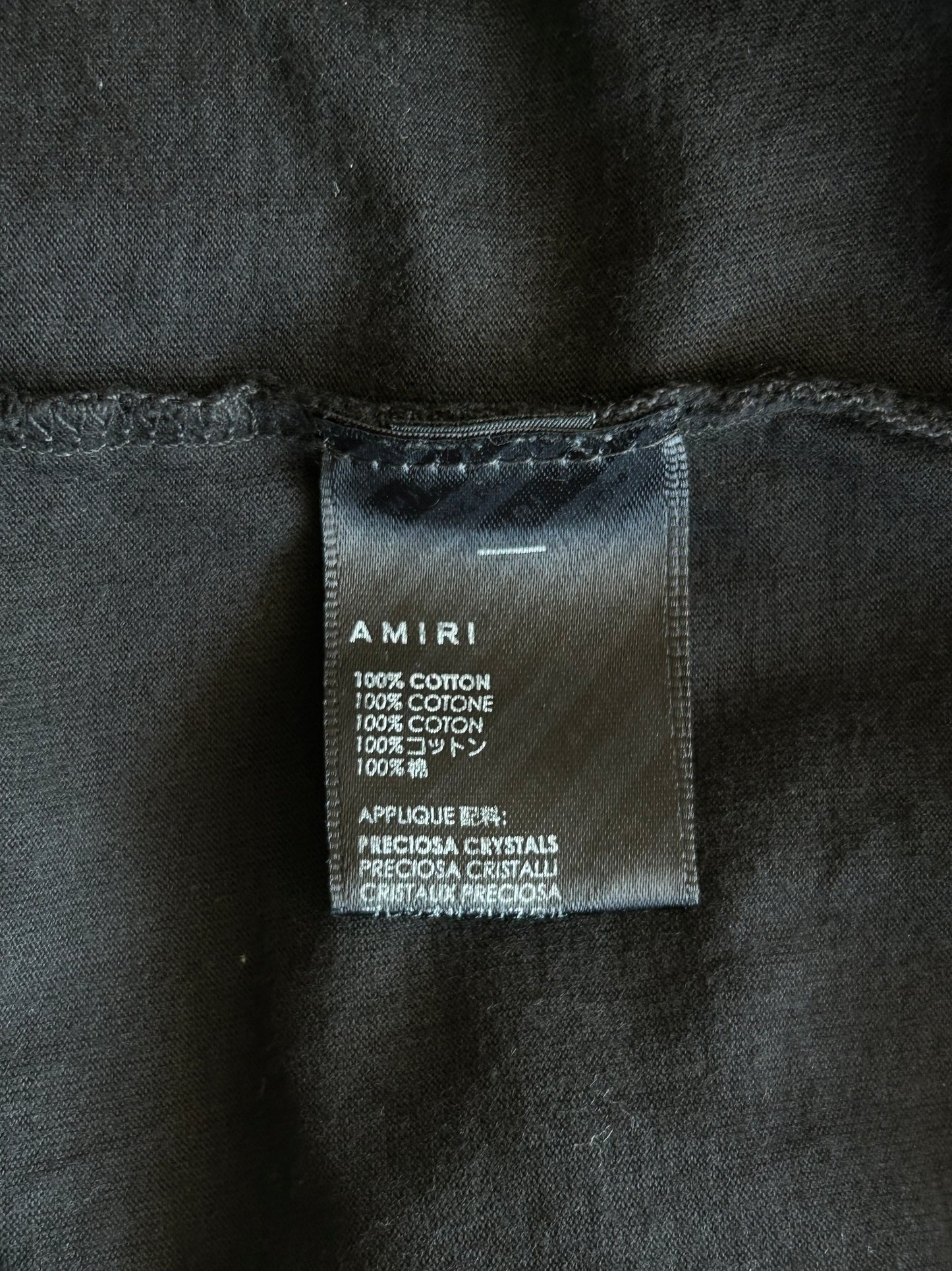 Amiri Black & Yellow Crystal Champagne Graphic T-Shirt