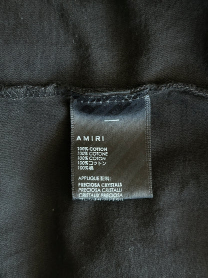 Amiri Black & Yellow Crystal Champagne Graphic T-Shirt