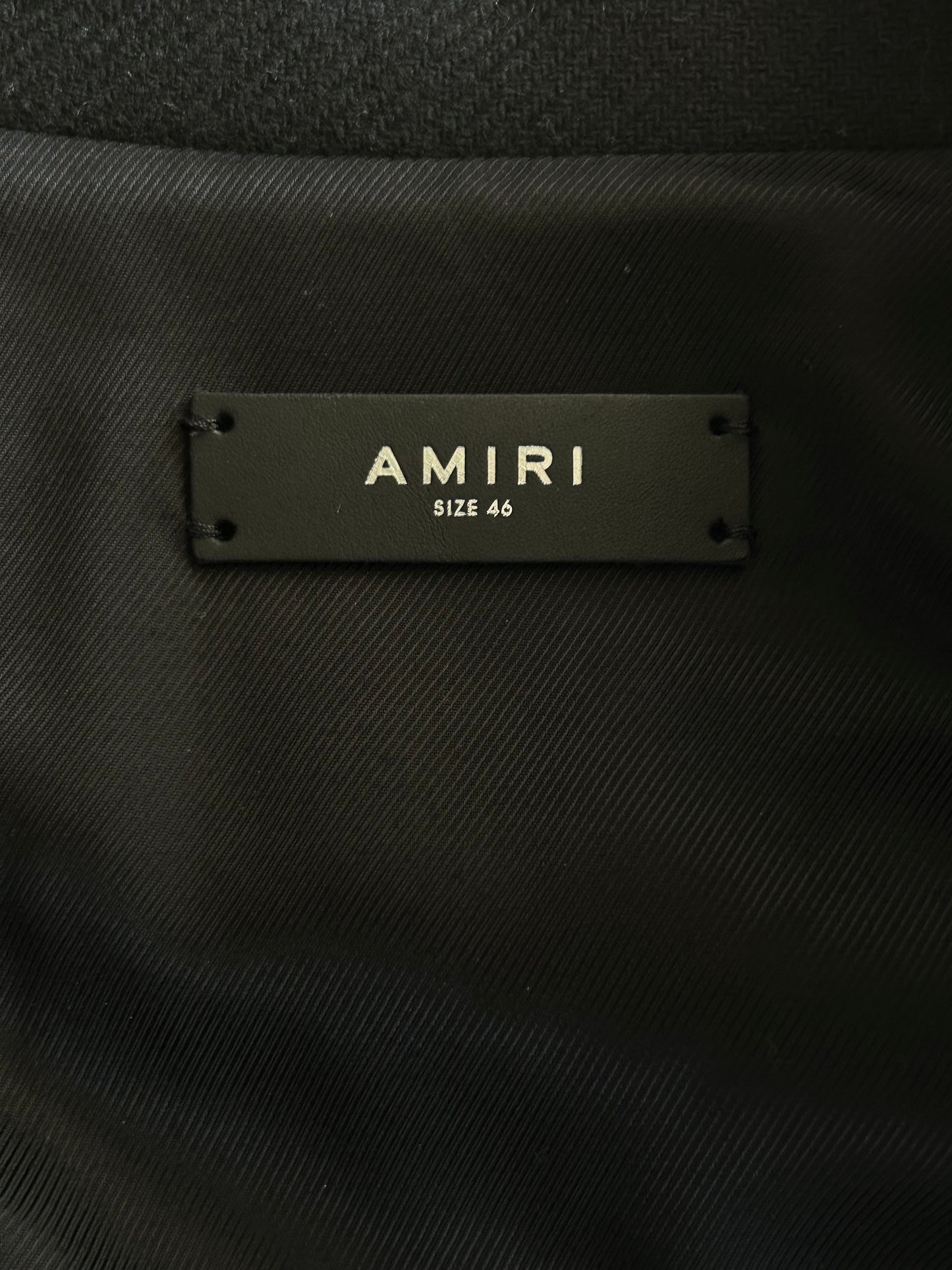 Amiri Black & White Bones Varsity Jacket