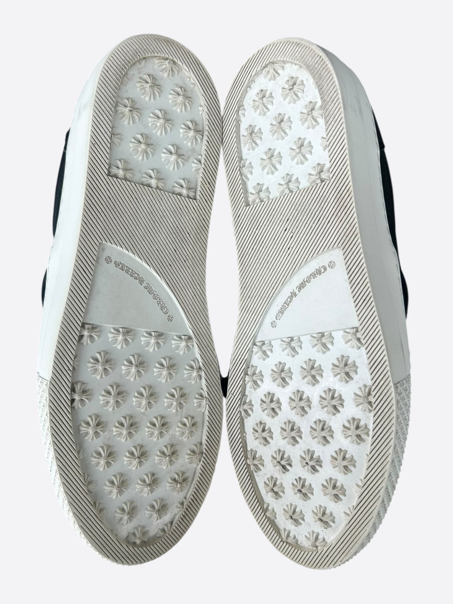Chrome Hearts Black Leather Dagger Slip On Sneakers