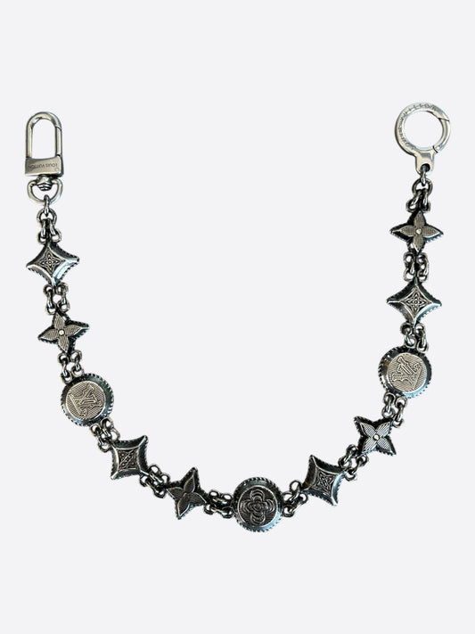 Louis Vuitton Silver Monogram Wallet Chain