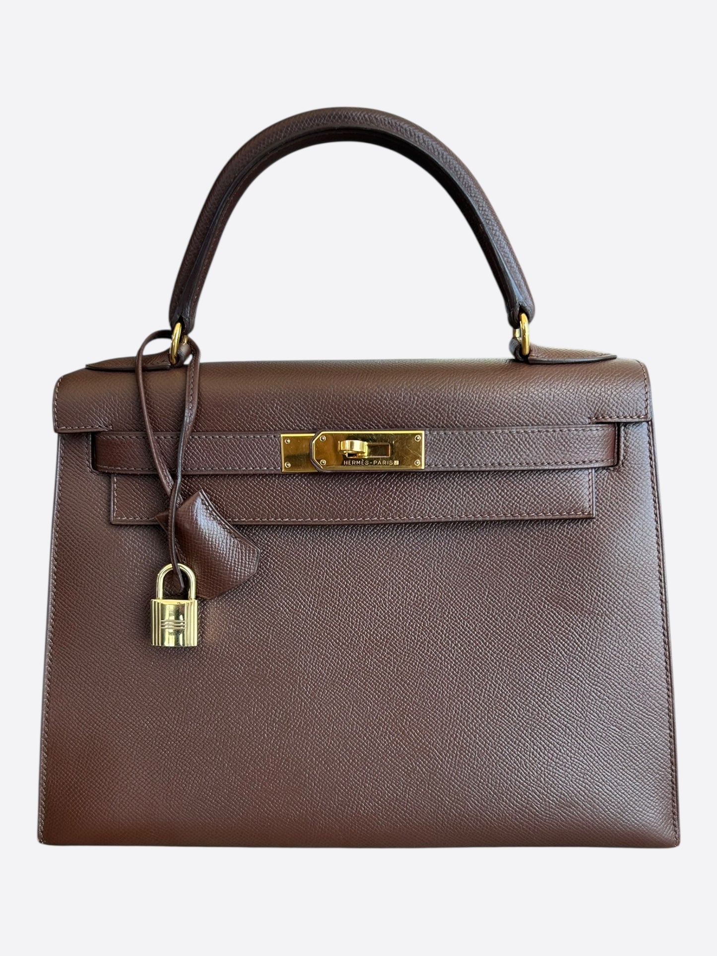 Hermes Dark Brown Epsom & Gold Hardware Kelly 28