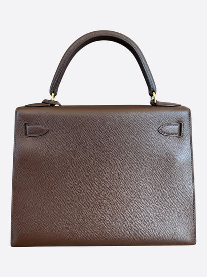 Hermes Dark Brown Epsom & Gold Hardware Kelly 28