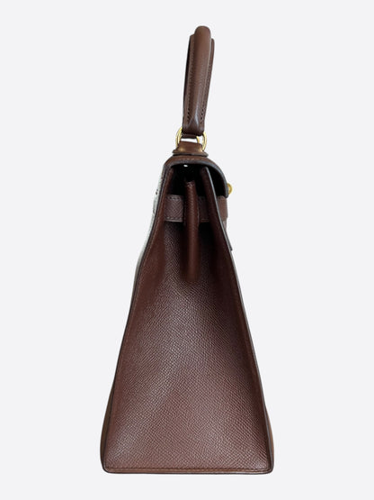 Hermes Dark Brown Epsom & Gold Hardware Kelly 28