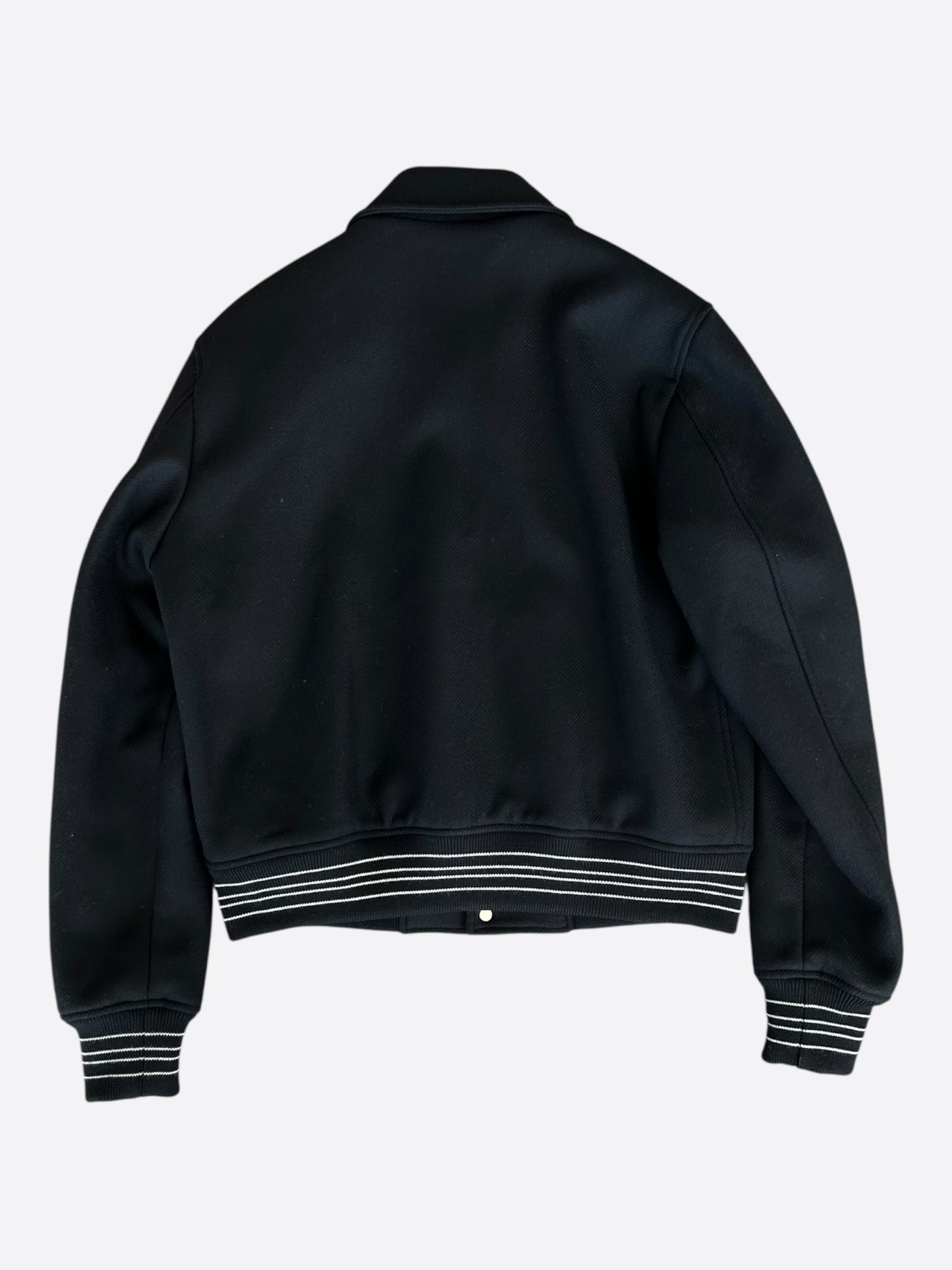 Amiri Black & White Bones Varsity Jacket
