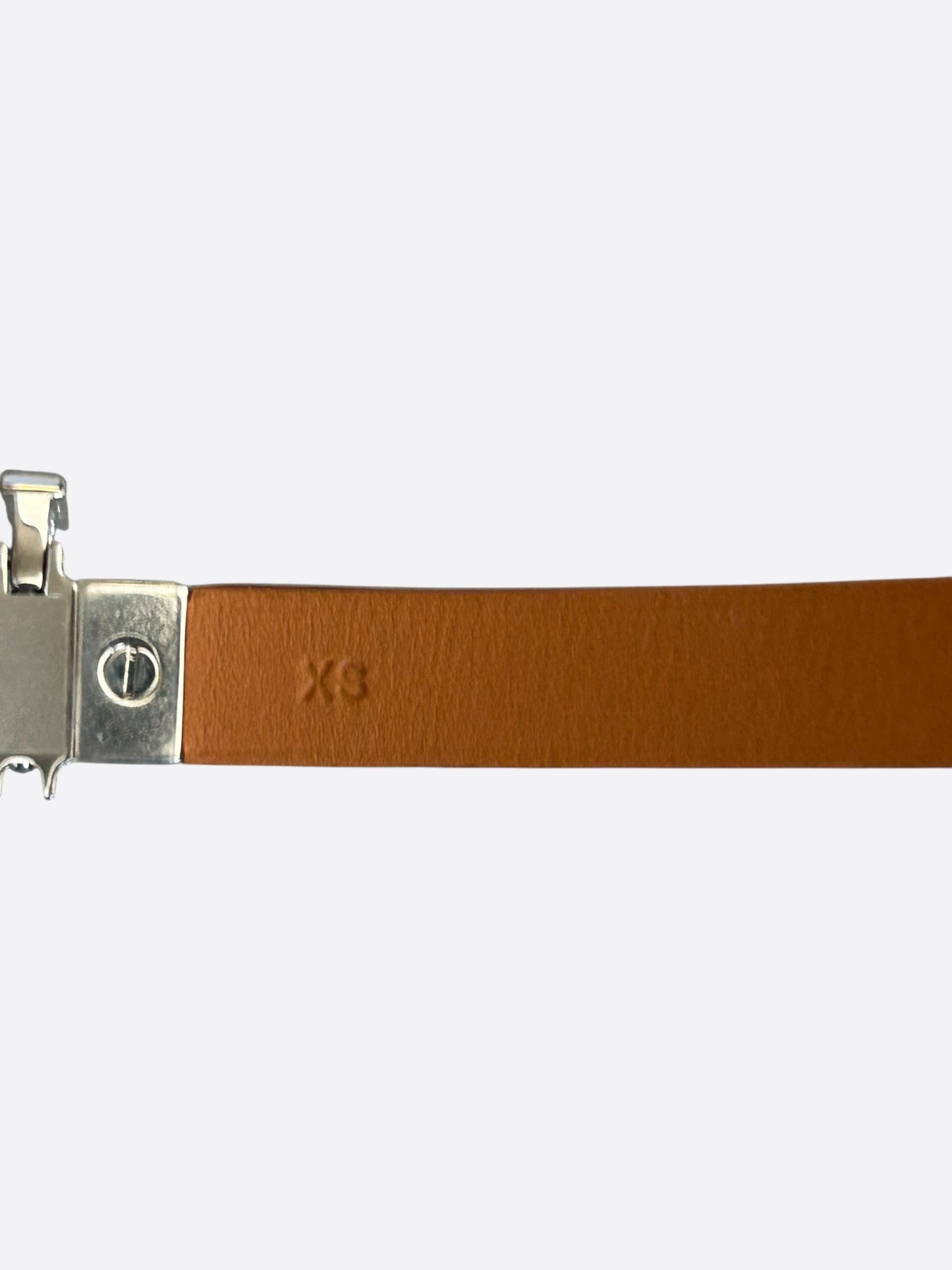 Hermes Brown Swift & Palladium Hardware Java Bracelet