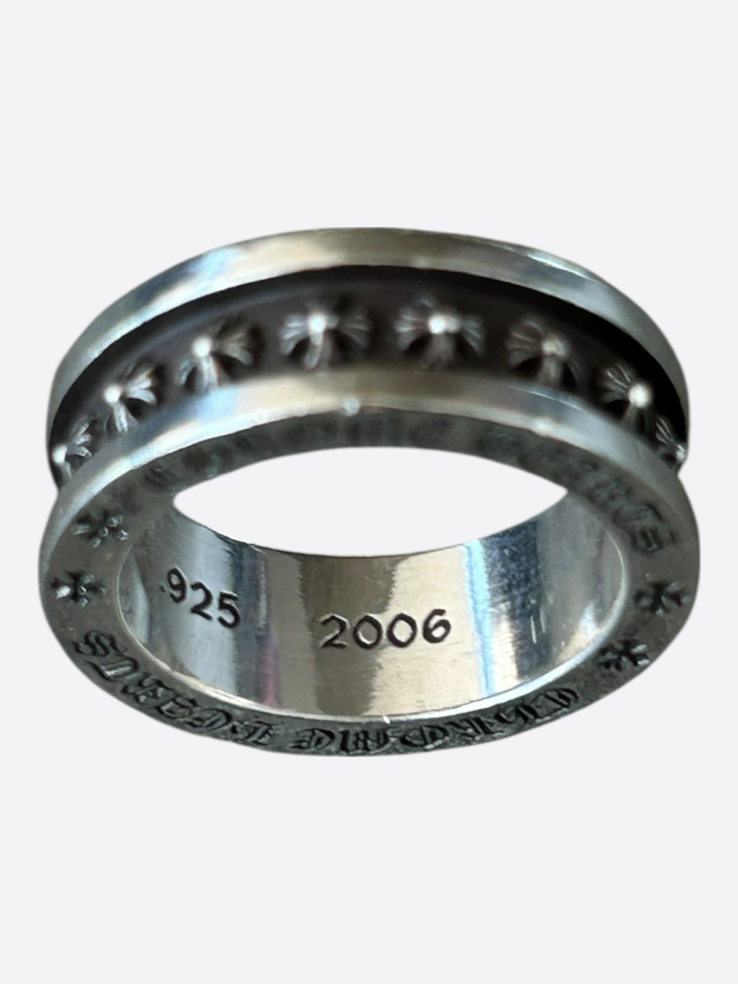 Chrome Hearts Silver Tiny Plus Spinner Ring