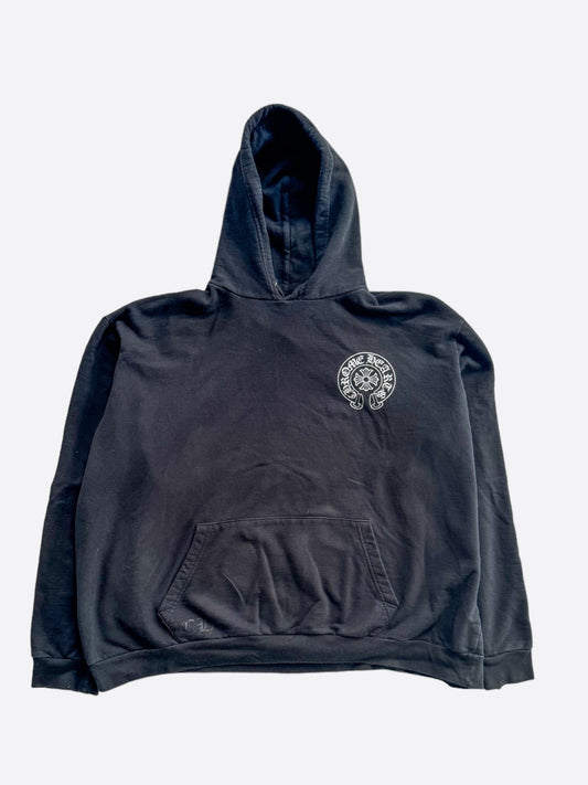 Chrome Hearts Black & White Malibu Horseshoe Logo Hoodie