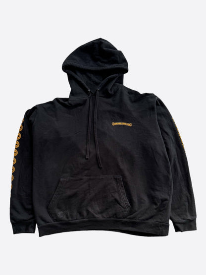 Chrome Hearts Black & Yellow Cross Logo Hoodie