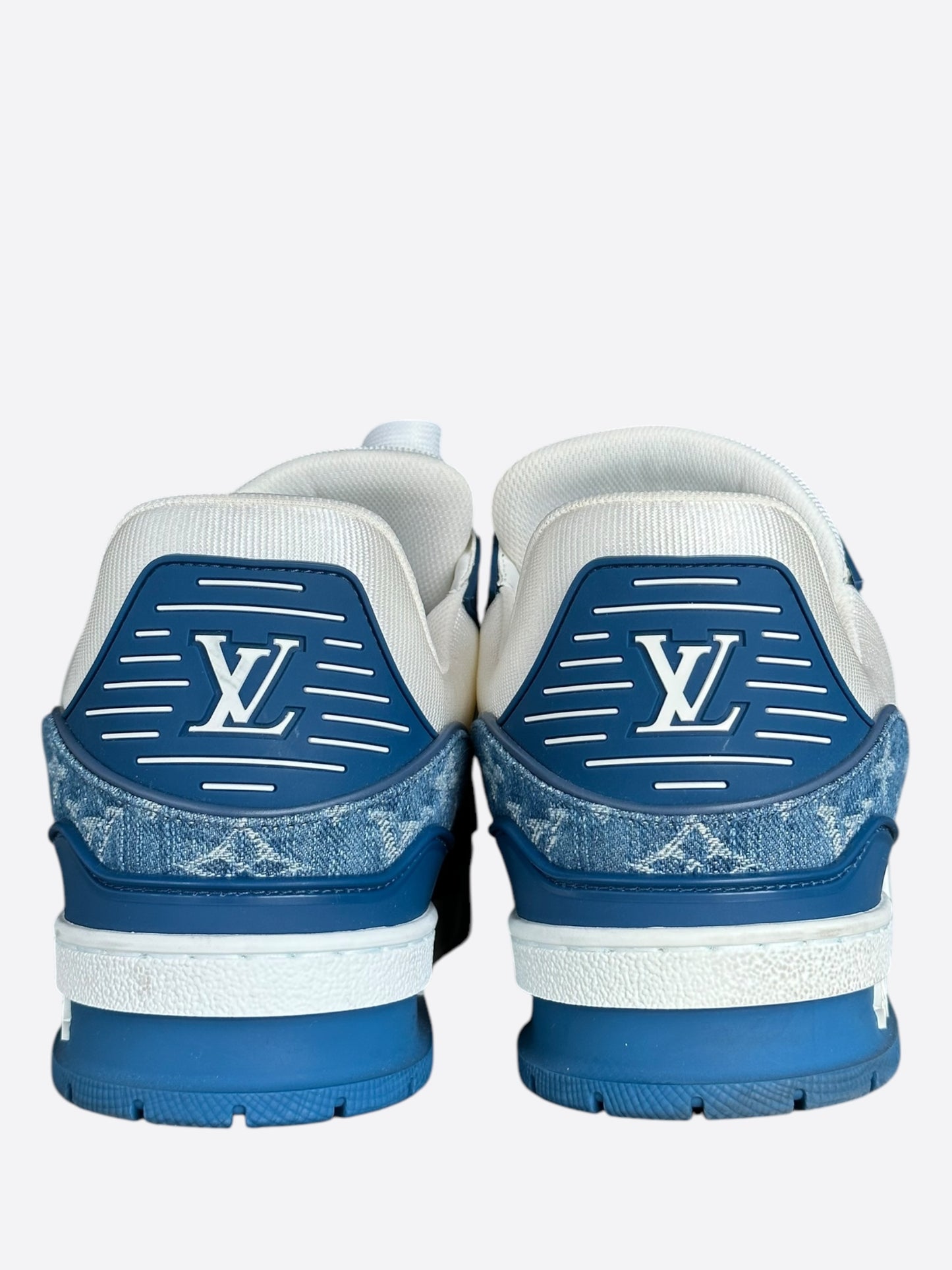 Louis Vuitton Blue & White Denim Monogram Trainers