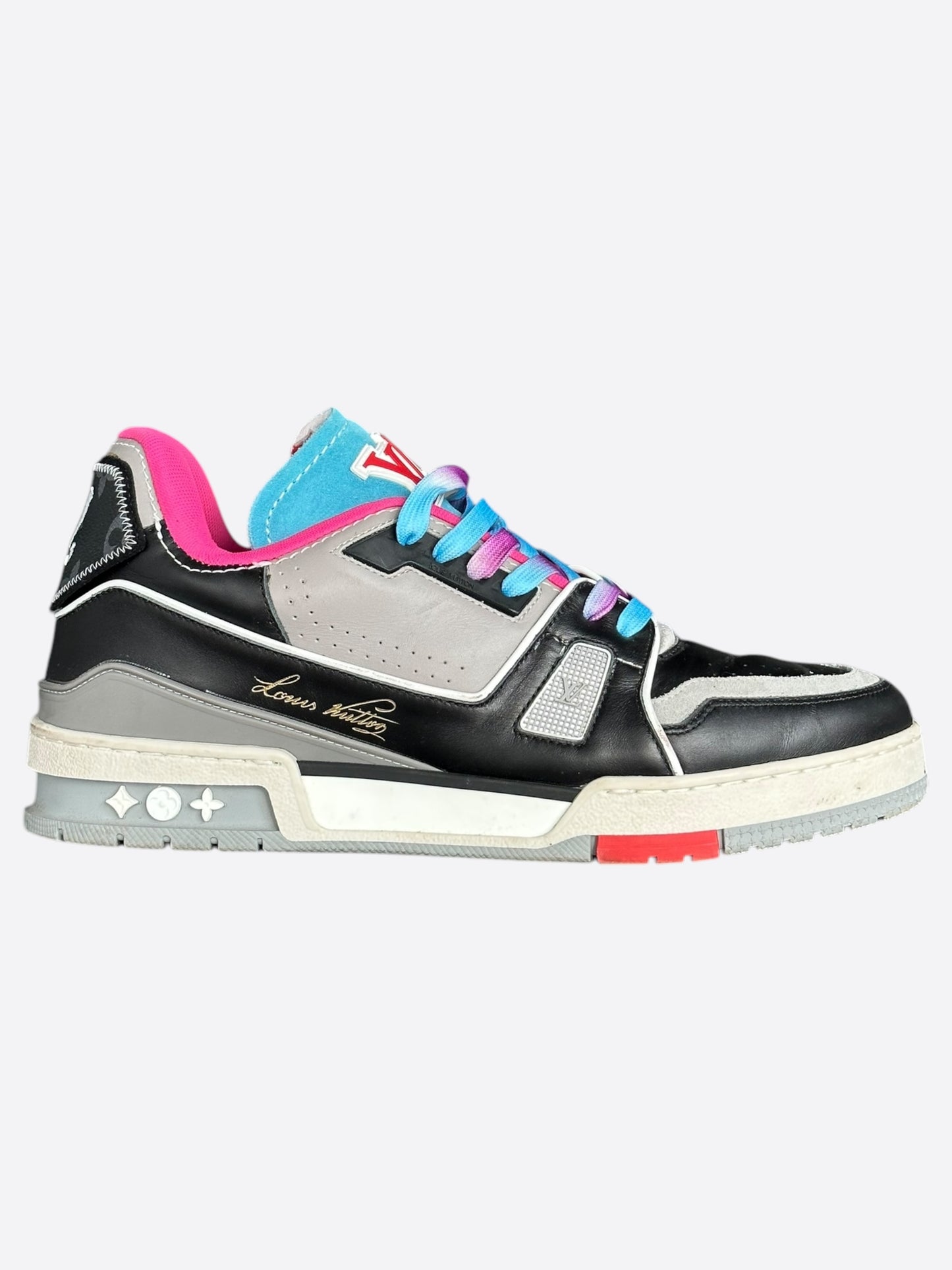 Louis Vuitton Black Multicolor Upcycle Trainers