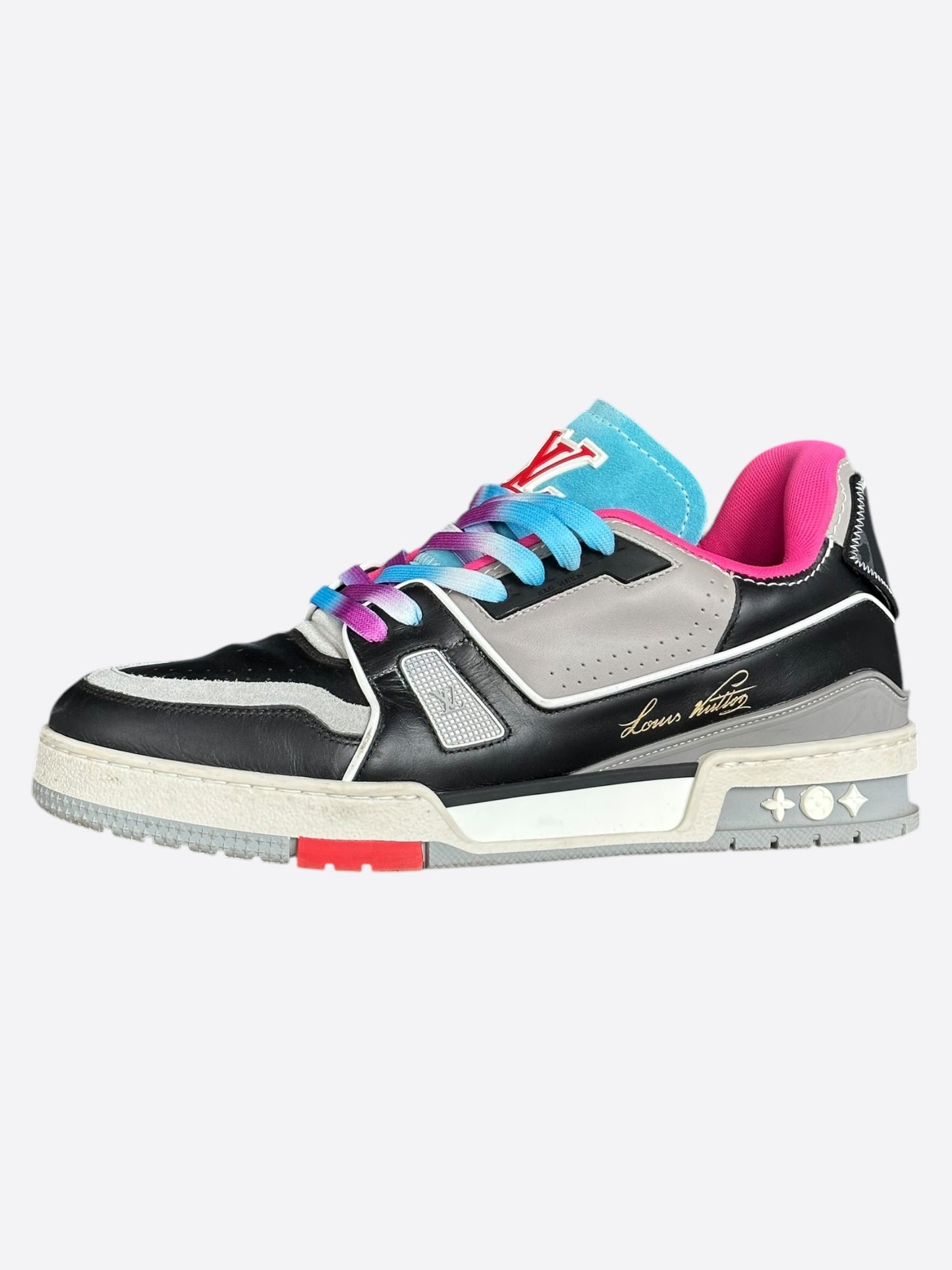 Louis Vuitton Black Multicolor Upcycle Trainers