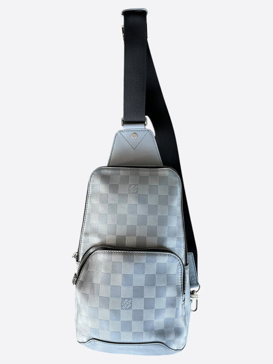 Louis Vuitton Grey Damier Infini Leather Sling Bag