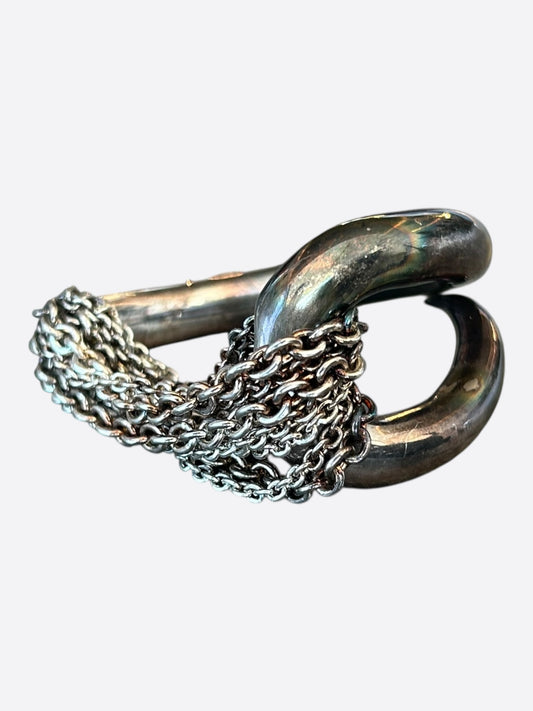Hermes Silver Licol Chain Bracelet