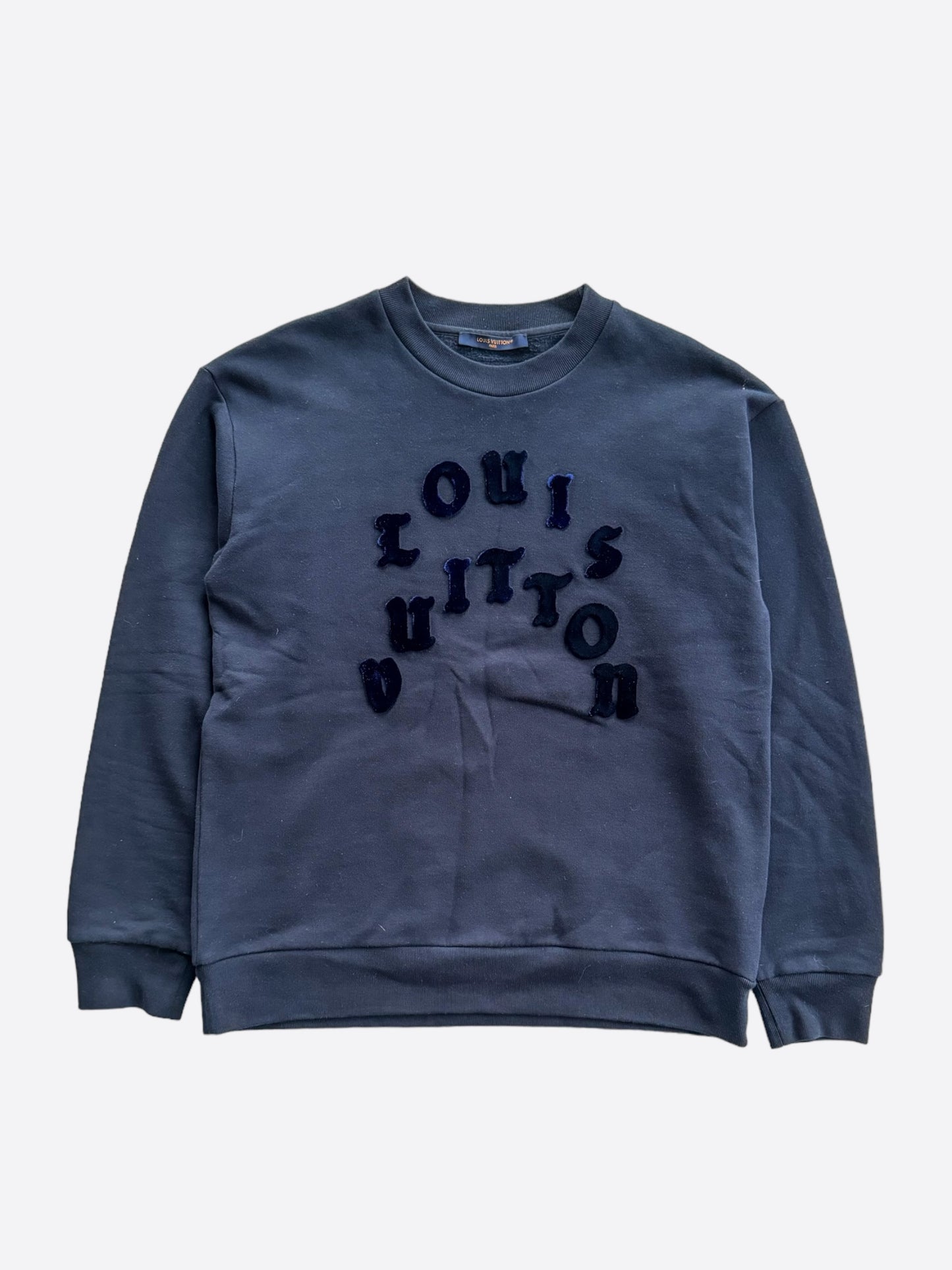 Louis Vuitton Navy Tuffetage Print Sweater