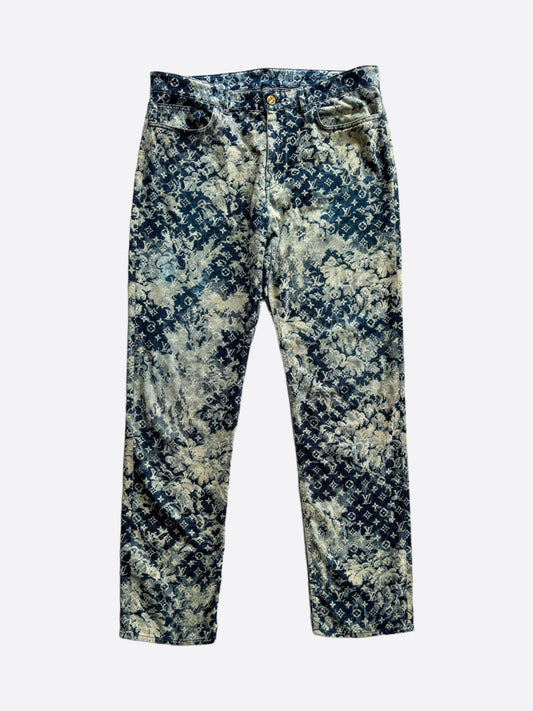 Louis Vuitton Blue Tapestry Monogram Jeans