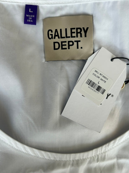 Gallery Dept White & Black Dept Logo Tank Top