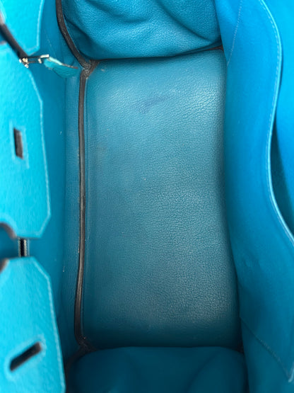 Hermes Blue Togo & Palladium Hardware Birkin 35