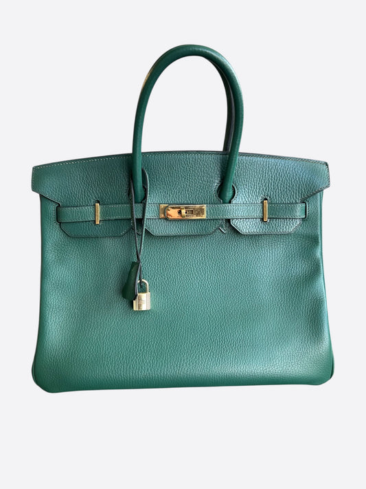 Hermes Green Togo & Gold Hardware Birkin 35