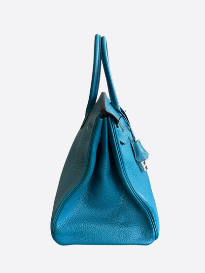 Hermes Blue Togo & Palladium Hardware Birkin 35