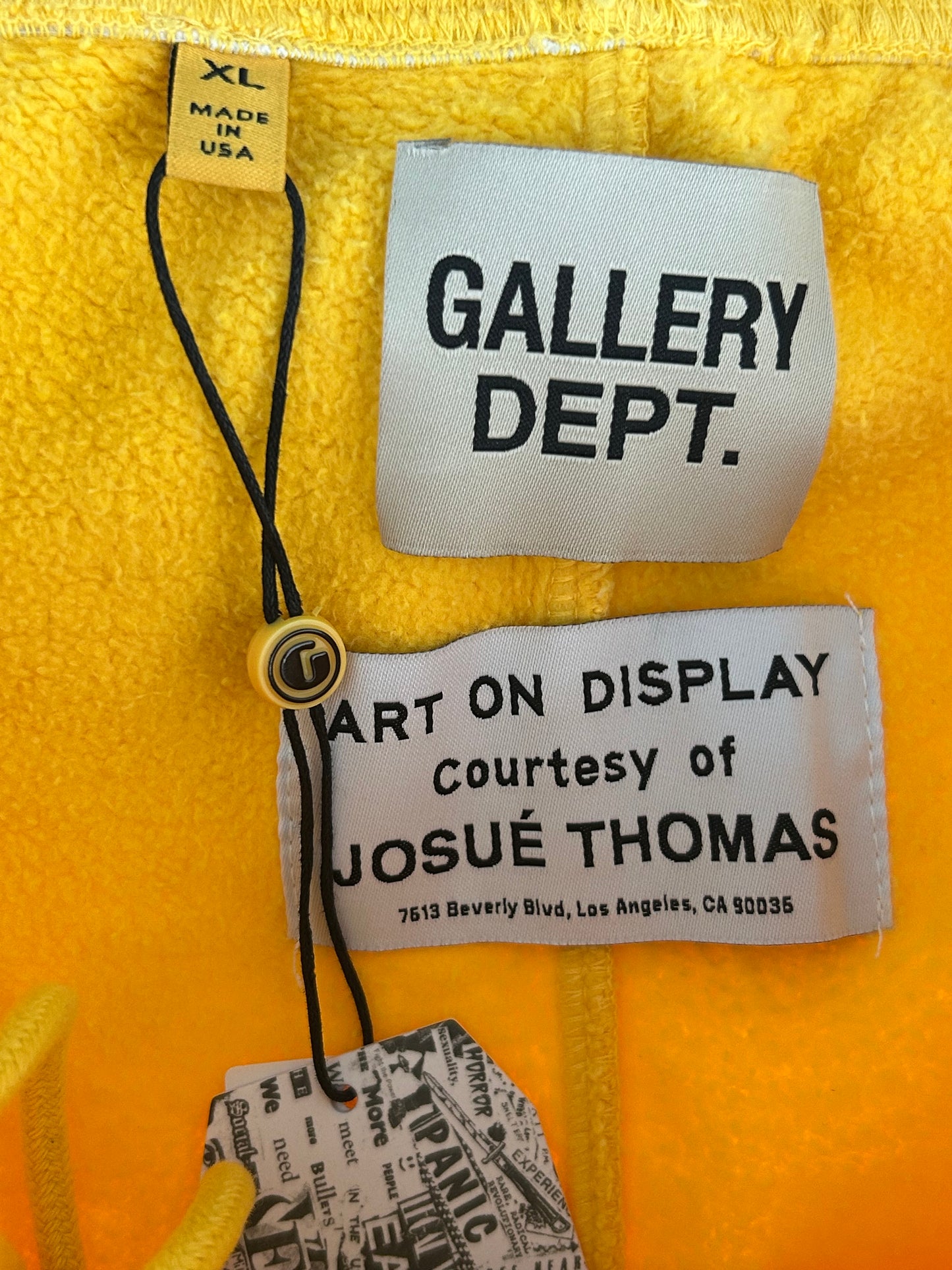 Gallery Dept Yellow & Black Gym Logo Sweatpants