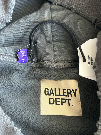 Gallery Dept Washed Black Paint Splatter Recycle Logo Hoodie