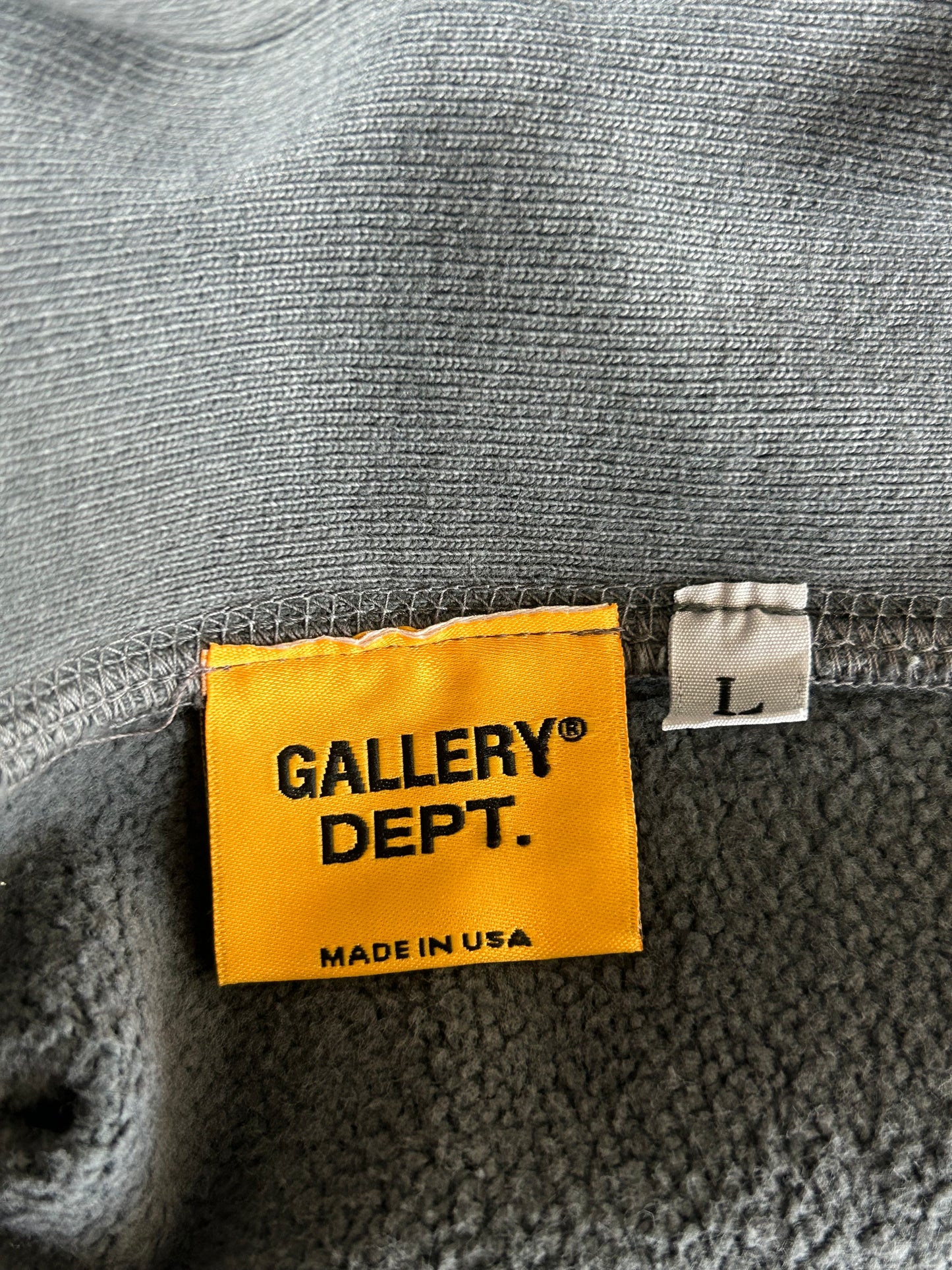 Gallery Dept Washed Black Paint Splatter Recycle Logo Hoodie