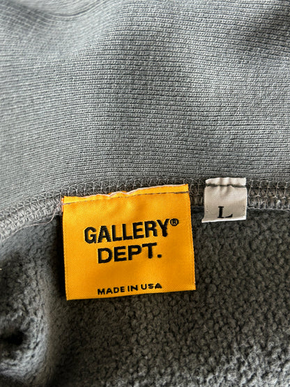 Gallery Dept Washed Black Paint Splatter Recycle Logo Hoodie