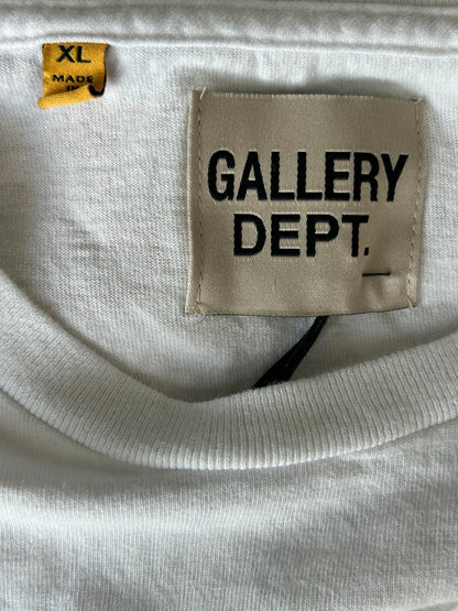 Gallery Dept White & Navy Dept De La Galerie Logo Longsleeve T-Shirt