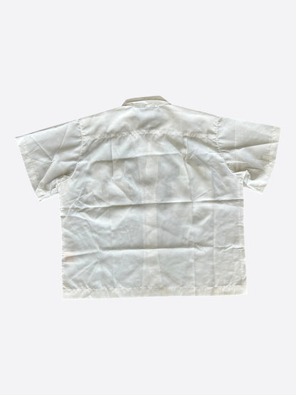 Gallery Dept Antique White Mechanic Embroidered Patch Short Sleeve Button Up Shirt