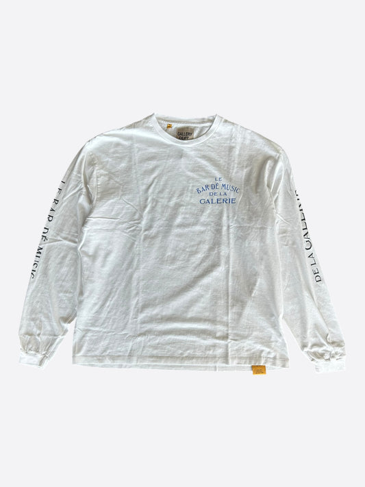 Gallery Dept White & Navy Dept De La Galerie Logo Longsleeve T-Shirt
