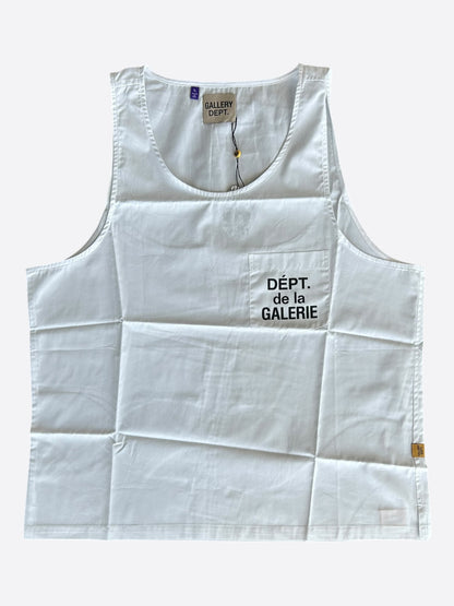 Gallery Dept White & Black Dept Logo Tank Top