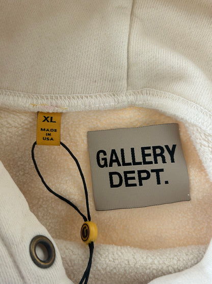 Gallery Dept Cream & Black Gym Hoodie