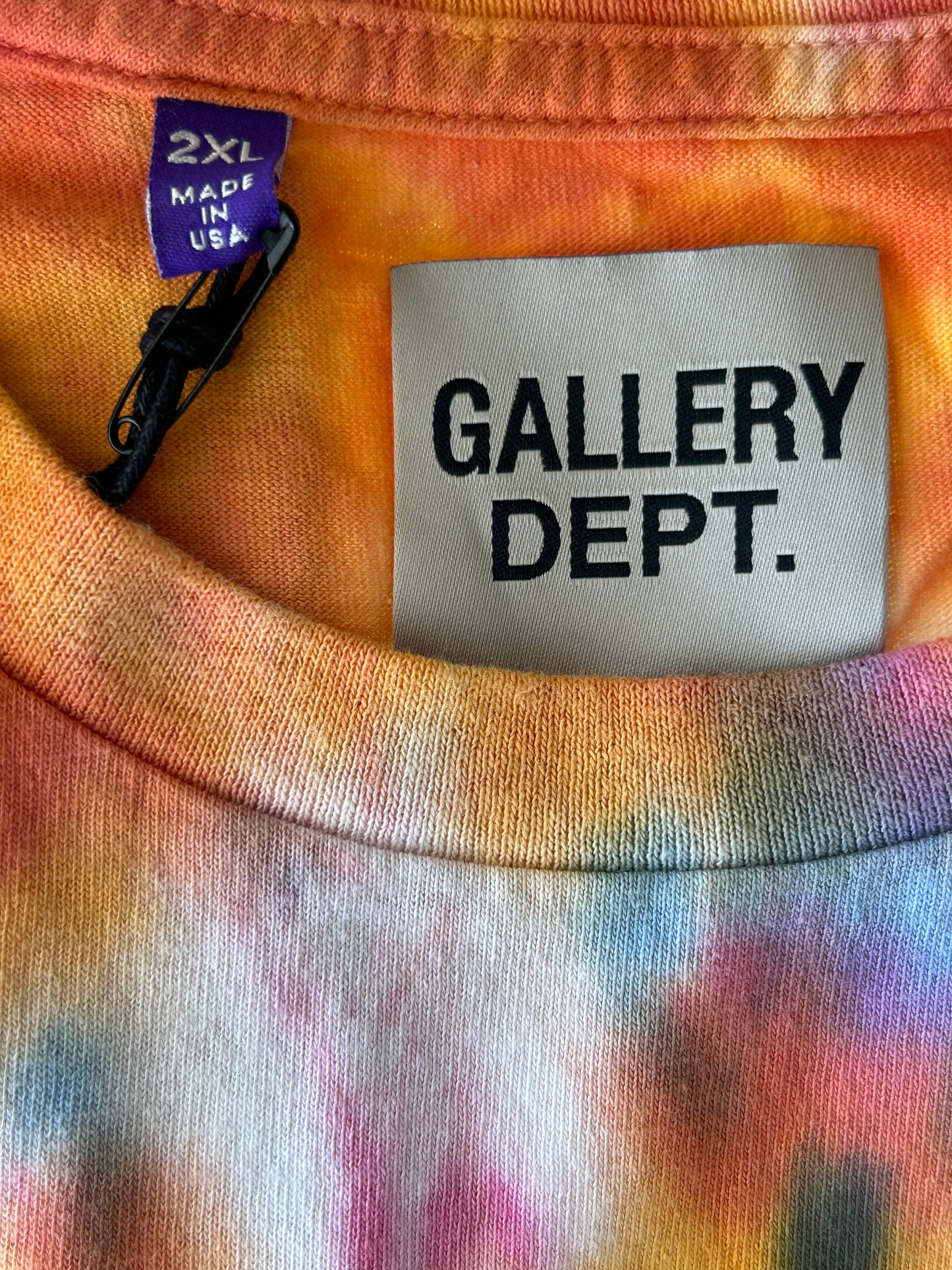 Gallery Dept Multicolor Eye Tie-Dye Glitter Logo T-Shirt