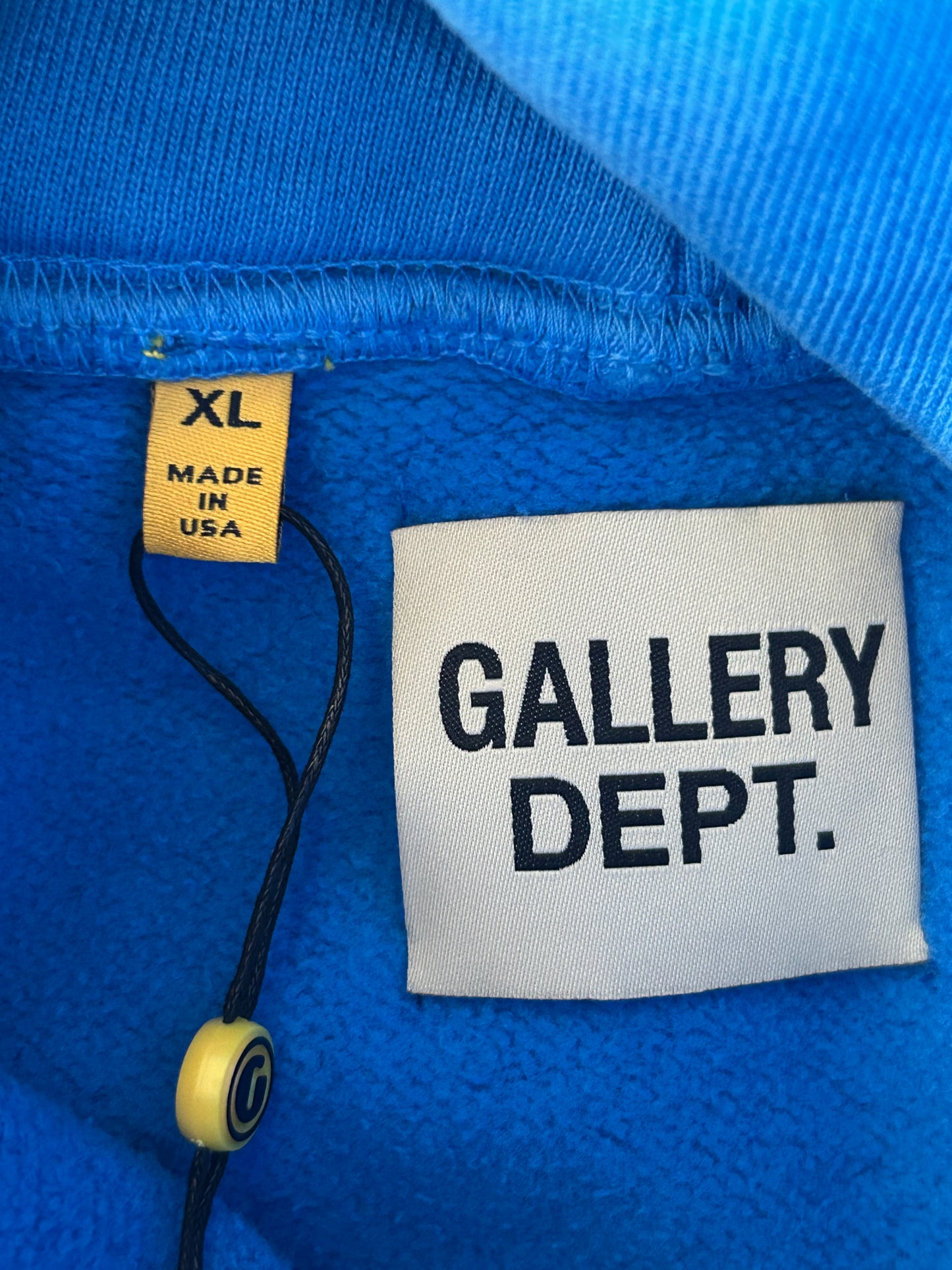 Gallery Dept Blue & Yellow Logo Hoodie