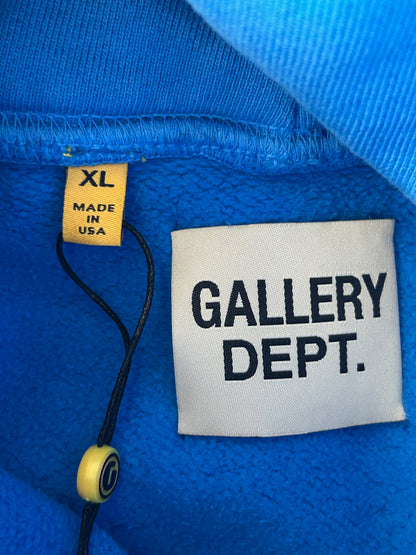 Gallery Dept Blue & Yellow Logo Hoodie