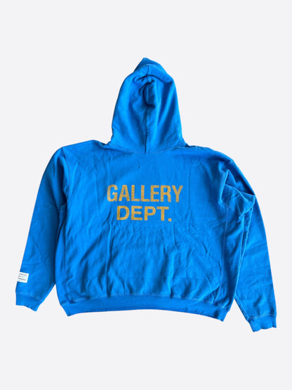 Gallery Dept Blue & Yellow Logo Hoodie