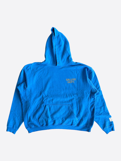 Gallery Dept Blue & Yellow Logo Hoodie