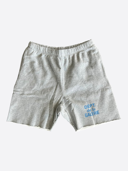 Gallery Dept Grey & Blue French Logo Sweat Shorts