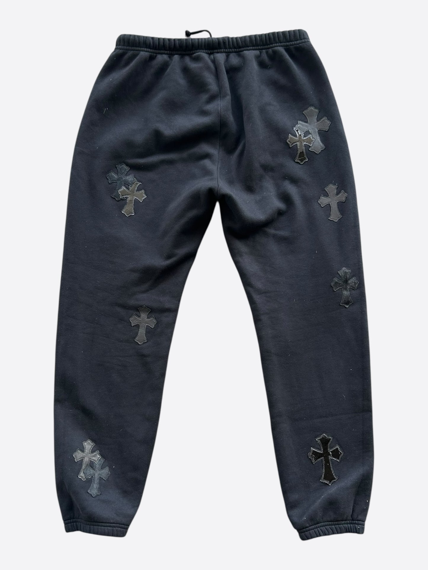 Chrome Hearts Black Cross Patch Sweatpants