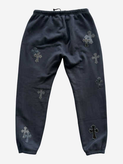 Chrome Hearts Black Cross Patch Sweatpants