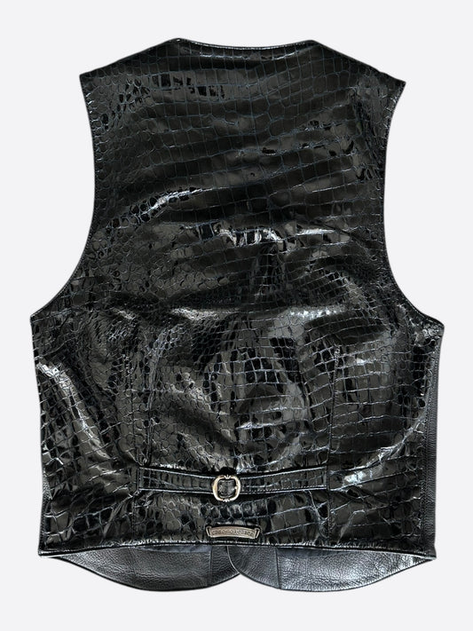 Chrome Hearts Black Crocodile Vest