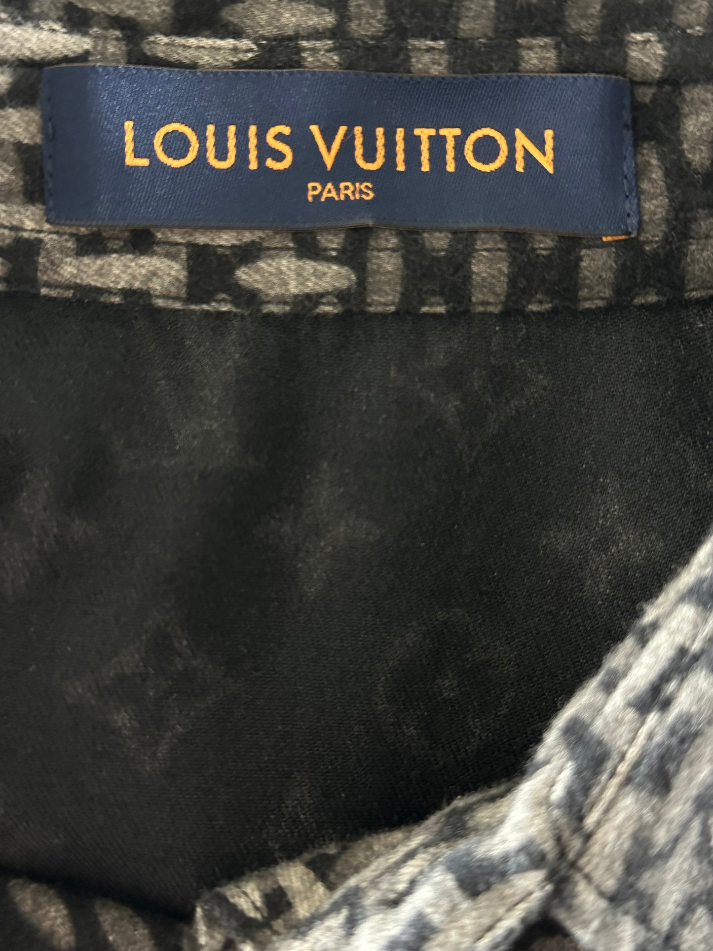 Louis Vuitton Nigo Grey Giant Damier Monogram Button Up Shirt