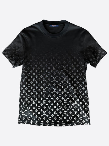 Louis Vuitton Black & White Monogram Gradient T-Shirt