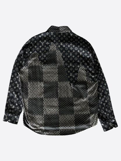 Louis Vuitton Nigo Grey Giant Damier Monogram Button Up Shirt