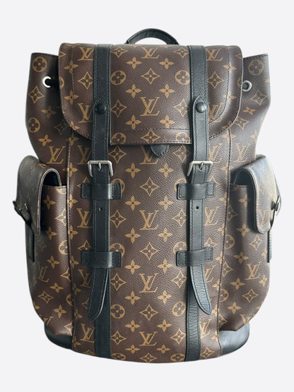 Louis Vuitton Brown Macassar Monogram Christopher Backpack