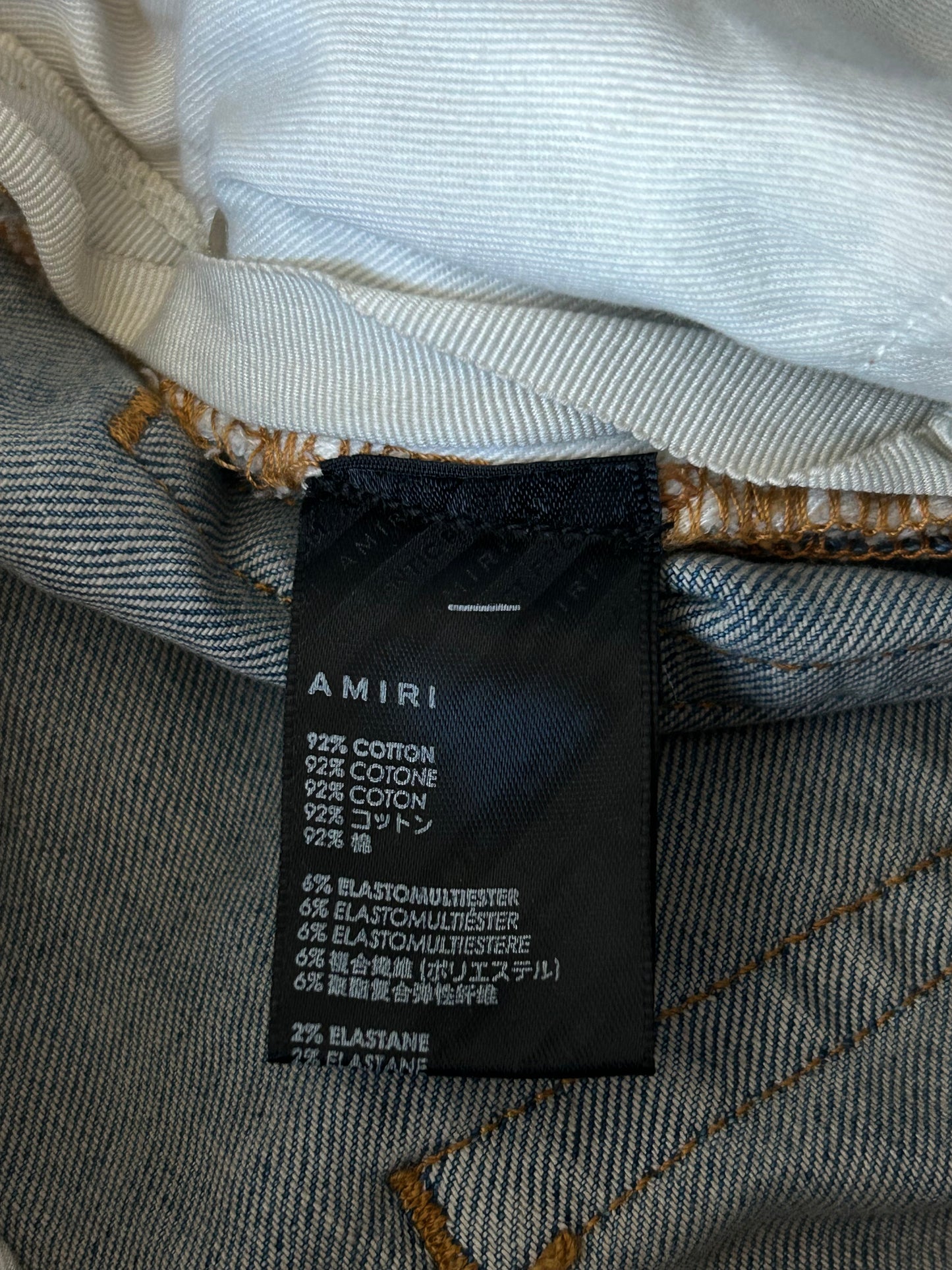 Amiri Clay Indigo & Plaid MX2 Biker Jeans